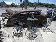 Rustic Car at the Cafe in Leaky